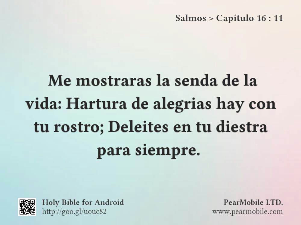 Salmos, Capítulo 16:11